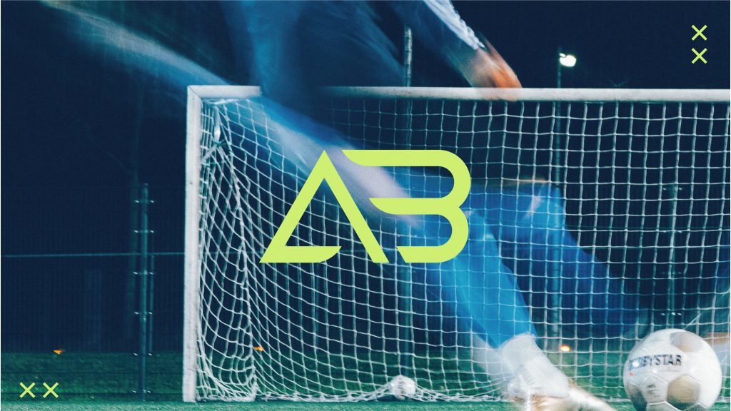 ab football logo mock up design